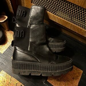 Black Platform Fendy Puma Boots Size 8 Women’s